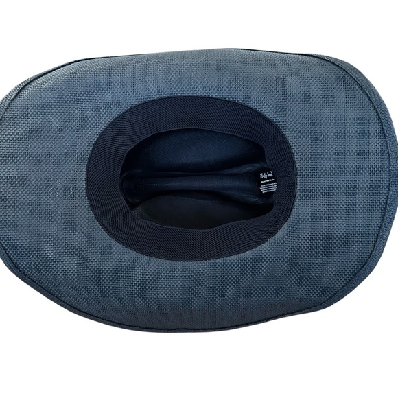 FLUFFY‎ SENSE Western Cowboy Hat Black Woven Coated Canvas Cattlemen Unisex main image 4
